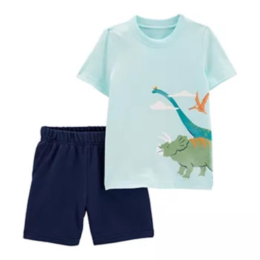 NWT Baby Boy Carter's Dinosaur Graphic Tee & Shorts Set - 6M
